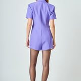 Short Sleeve Blazer Romper