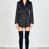 Satin Blazer Romper