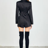 Satin Blazer Romper