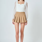 Organza Sleeve Knit Top