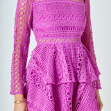 Crochet Lace Mini Dress