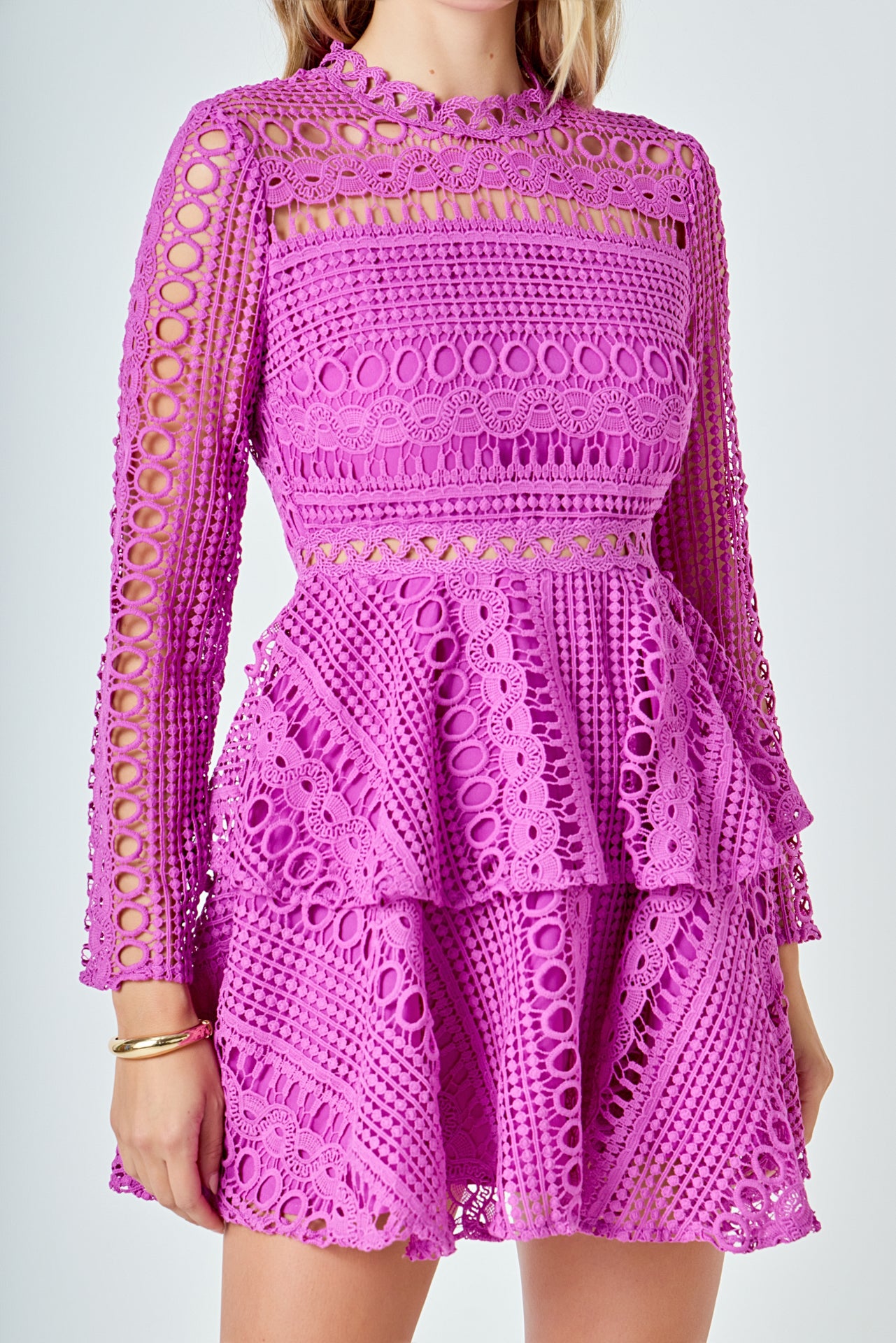 Endless Rose - Crochet Lace Mini Dress ORCHID / XS Endless Rose - Crochet Lace Mini Dress ORCHID / XS