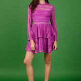 Crochet Lace Mini Dress