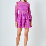 Crochet Lace Mini Dress