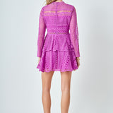 Crochet Lace Mini Dress