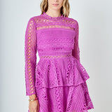 Crochet Lace Mini Dress