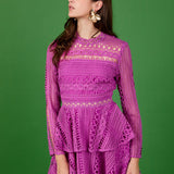 Crochet Lace Mini Dress