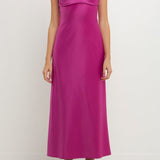 ENDLESS ROSE - Satin Cut-Out Maxi Dress - DRESSES available at Objectrare