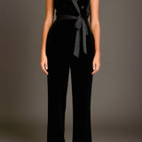 Sleeveless Velvet Jumpsuit
