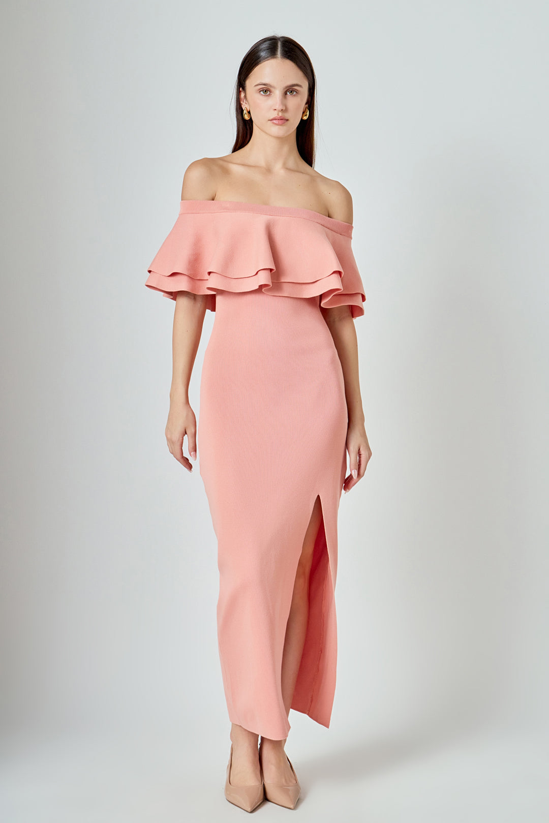 Off-the-Shoulder A-Line Dress With Ruffles Azalea main image 1