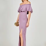 Off the Shoulder Ruffle Maxi Dress