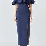 Off the Shoulder Ruffle Maxi Dress