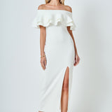 Off the Shoulder Ruffle Maxi Dress