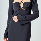 Crossover Straps Fitted Mini Dress