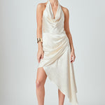 nordstrom halter dress Moonlit Honey Asymmetrical Halter Jersey Midi Dress Turquoise