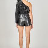 One Shoulder Sequin Top
