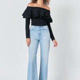 Off-The-Shoulder Knit Top