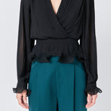 Lettuce Trim Long Sleeve Top