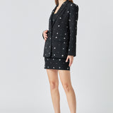 Premium Sequins Floral Embroidery Blazer