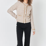 Sequins Trim Cardigan