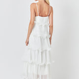 Pleated Tiered Long Dress