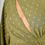 One Shoulder Chiffon Mini Dress