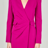 Drapped V-neckline Blazer Romper