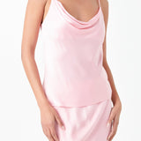 Satin Cowl Neck Top
