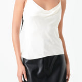 Satin Cowl Neck Top