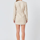 Premium Long Sleeve Tweed Mini Dress