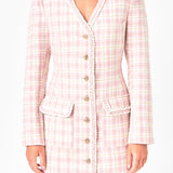 Premium Long Sleeve Tweed Mini Dress