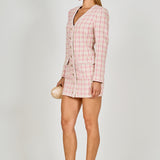 Premium Long Sleeve Tweed Mini Dress