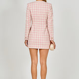 Premium Long Sleeve Tweed Mini Dress