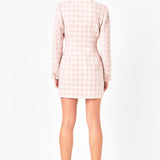 Premium Long Sleeve Tweed Mini Dress