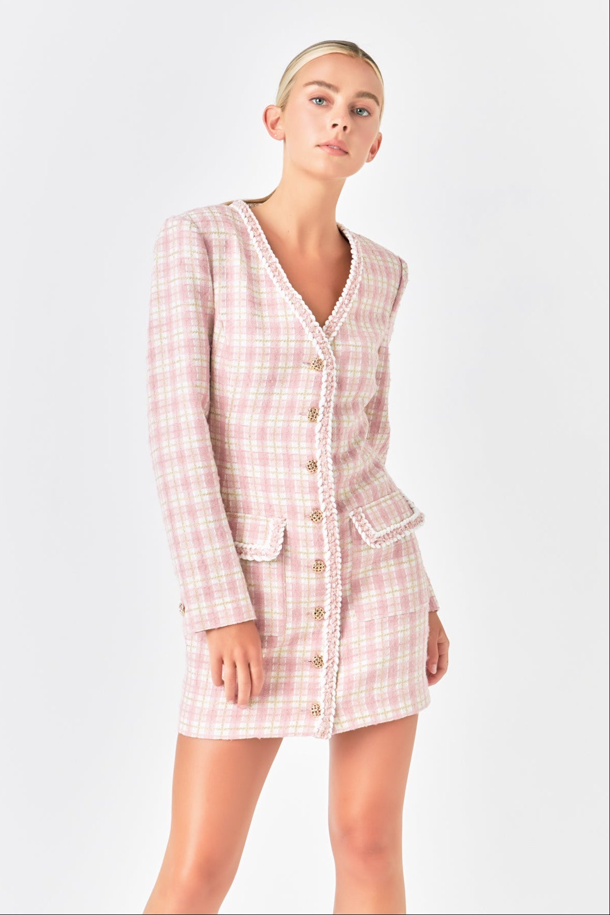 endless rose sequin tweed mini dress Endless Rose