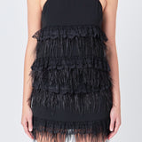 Lace & Feather Trim Tank Top