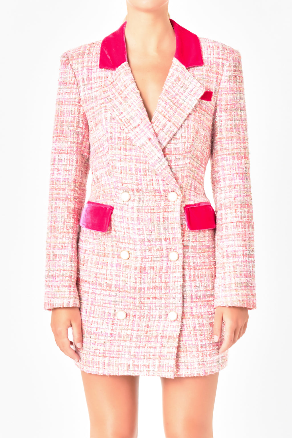 Premium Tweed Blazer Dress