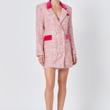 Premium Tweed Blazer Dress