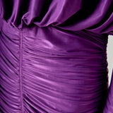 Fluid Shoulder Pad Mini Dress