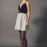 Fancy Mixed Media Mini Dress