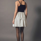 Fancy Mixed Media Mini Dress