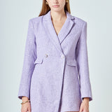 Premium Sequin Tweed Blazer Romper