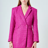 Premium Sequin Tweed Blazer Romper