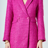Premium Sequin Tweed Blazer Romper
