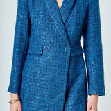 Premium Sequin Tweed Blazer Romper