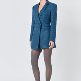 Premium Sequin Tweed Blazer Romper