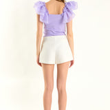 Organza Ruffle with Knit Top