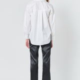 Sequin Placket Button-Up Shirt