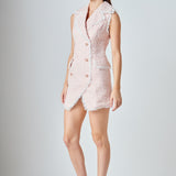 Premium Check Tweed Mini Dress