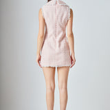 Premium Check Tweed Mini Dress